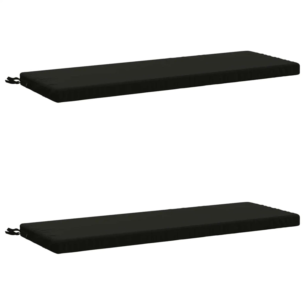 Cuscini per Panchina a 2 Pezzi SOEST 2 pz 100% Poliestere Nero 948879
