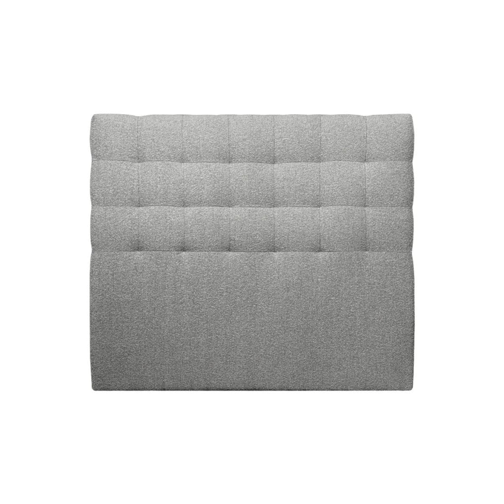 Testiera in tessuto bouclé grigio imbottita L180 cm