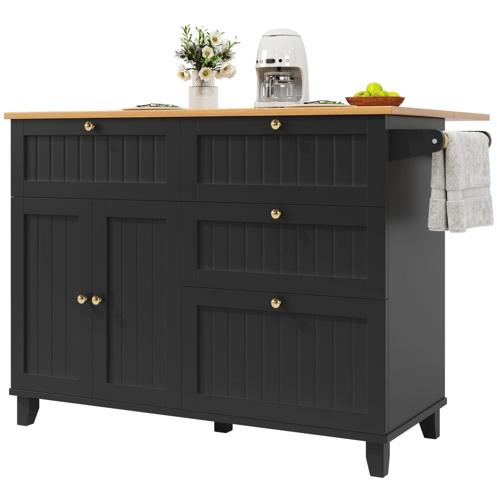 Tavolo da Pranzo Allungabile con Contenitore ¨C MINIMAL ¨C Legno Nero