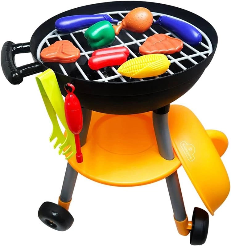 MAISONELLE - BARBECUE
 TRAINABILE, CON LUCI E SUONI,
LA CARBONELLA SI ILLUMINA, CON ALIMENTI E UTENSILI -
 DIMENSIONI 46 X 46 X 59 CM