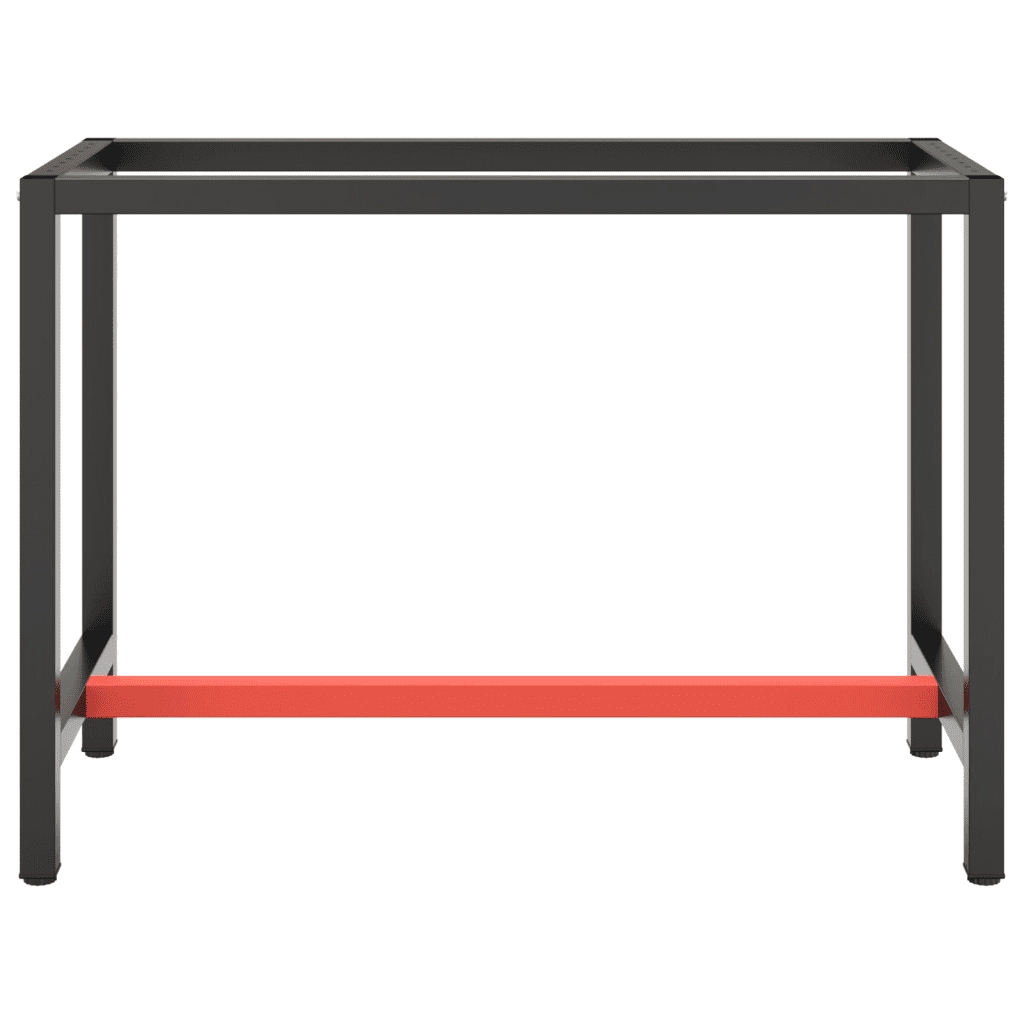 Telaio Banco da Lavoro Nero e Rosso Opaco 110x50x79 cm Metallo CFW9004527