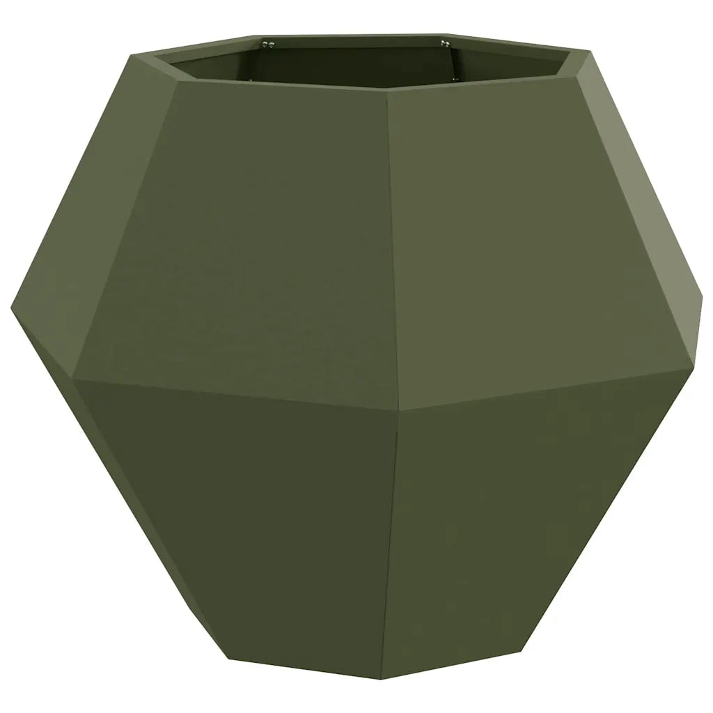 Fioriera Verde oliva 75 x 75 x 60 cm Acciaio 884044