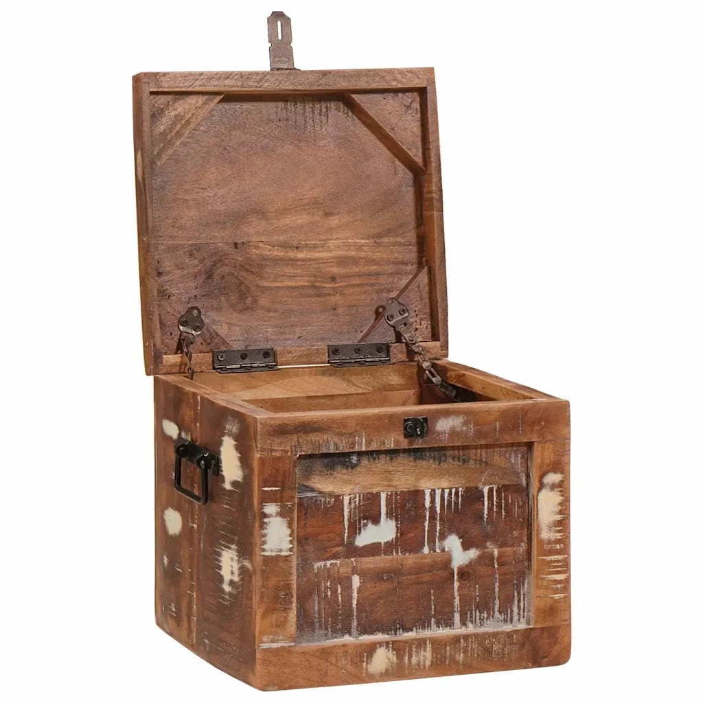 vidaXL Scatola di Stoccaggio Multicolore legno massello di riciclo