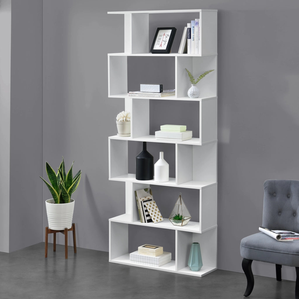 Libreria Borrby Scaffale da Terra 192 x 80 x 24 cm Bianco [en.casa]