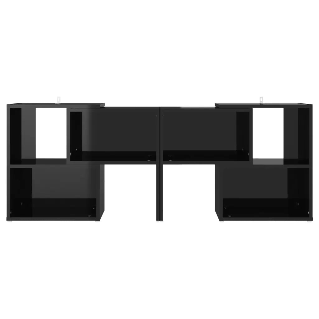 Mobile Porta TV Nero Lucido 104x30x52 cm in Legno Multistrato 808357