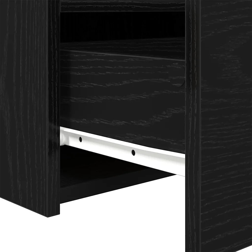 Armadio da Notte Rovere Nero 50 x 40 x 45 cm Legno multistrato 862184