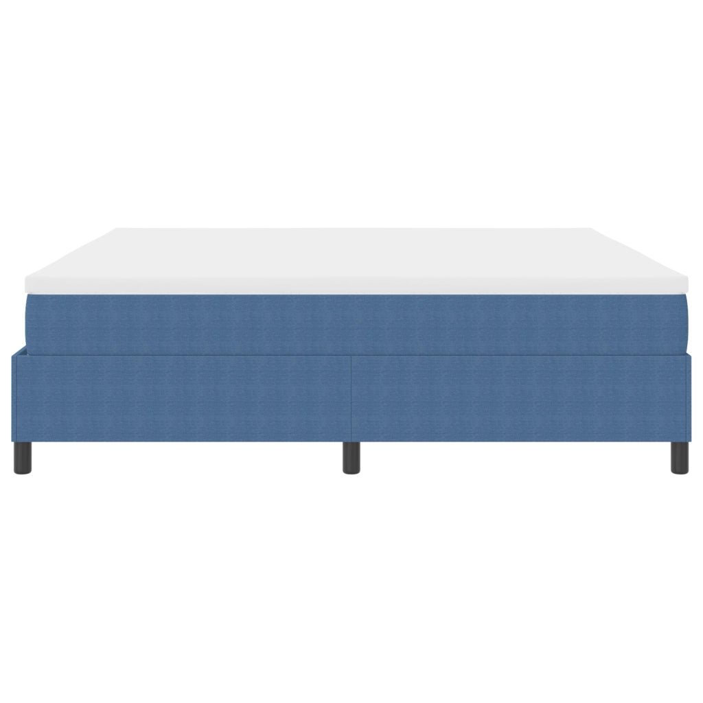 Letto con Box Spring Blu 200x200 cm Tessuto in Corduroy