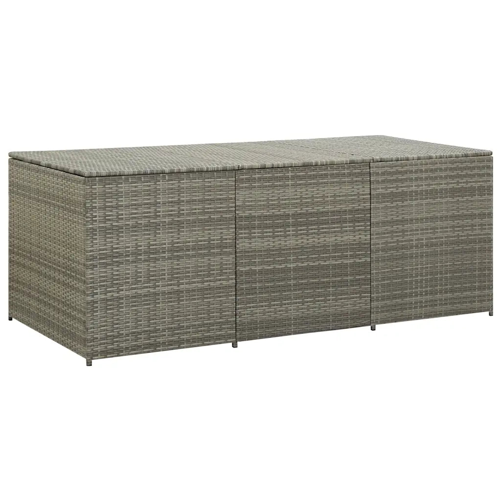 Baule da Giardino in Polyrattan 180x90x70 cm Grigio CFW4681175