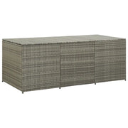 Baule da Giardino in Polyrattan 180x90x70 cm Grigio CFW4681175