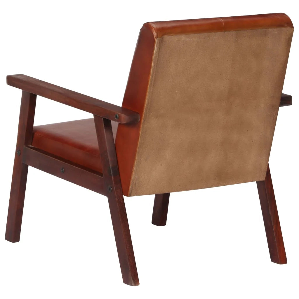 Poltrona sedia poltrona divano di design soggiorno vera pelle marrone 1102172/3