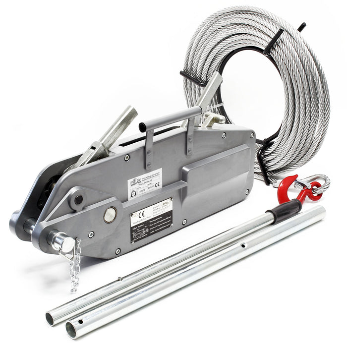 Paranco a fune max 3200kg fune 20m Ø16mm per sollevamento spostamento carichi