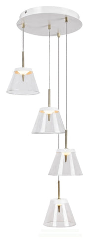 Lampadario sospeso LED 24W bianco Ø39 Aviana Rabalux