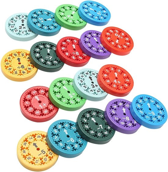 Rototandwielen per geometria 18 pezzi - Giocattoli educativi - Giochi sensoriali - Giochi di abilità mentale - Giochi Montessori - Materiale ecologico in plastica durevole