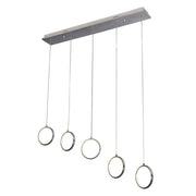 Lampadario Milagro Anello 5 luci LED 35W 4000K cromato