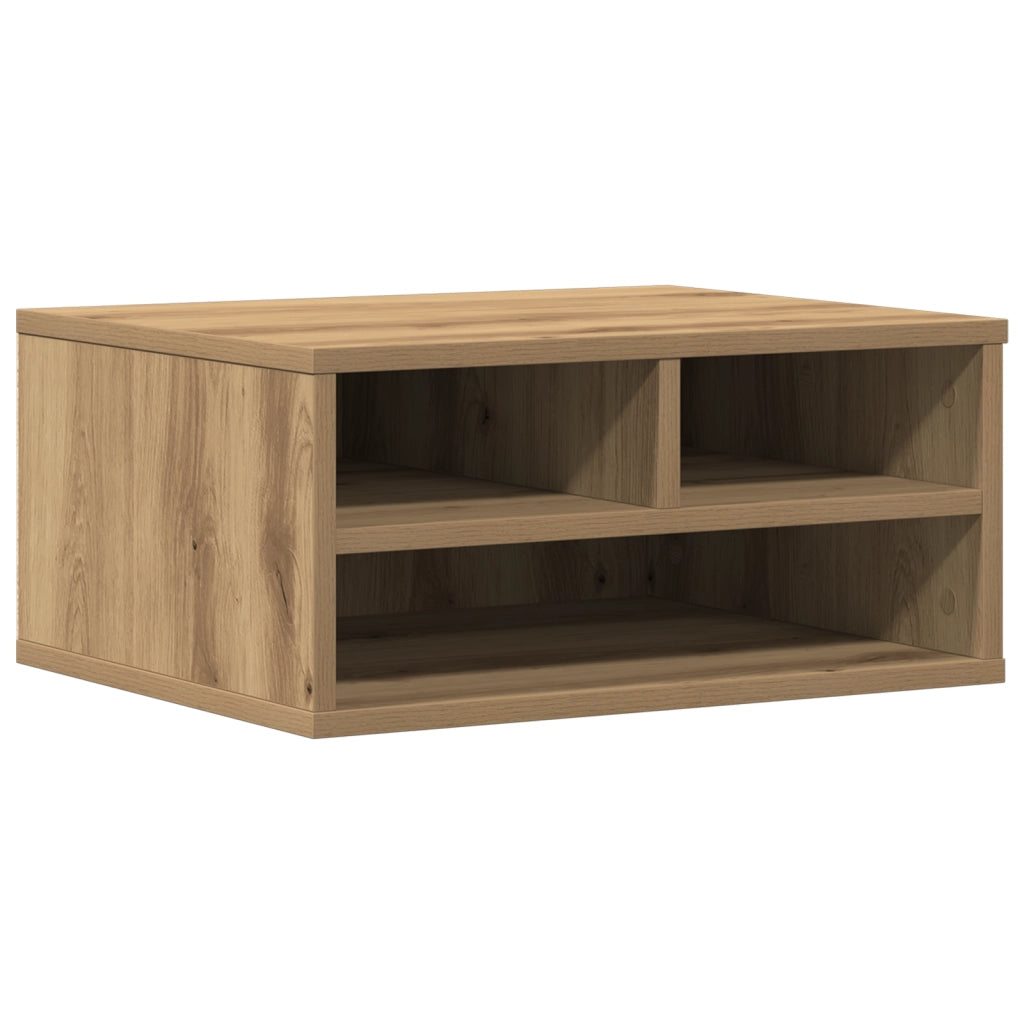Supporto per Stampante Rovere Artigianale 49x40x22,5 cm Legno Ingegnerizzato