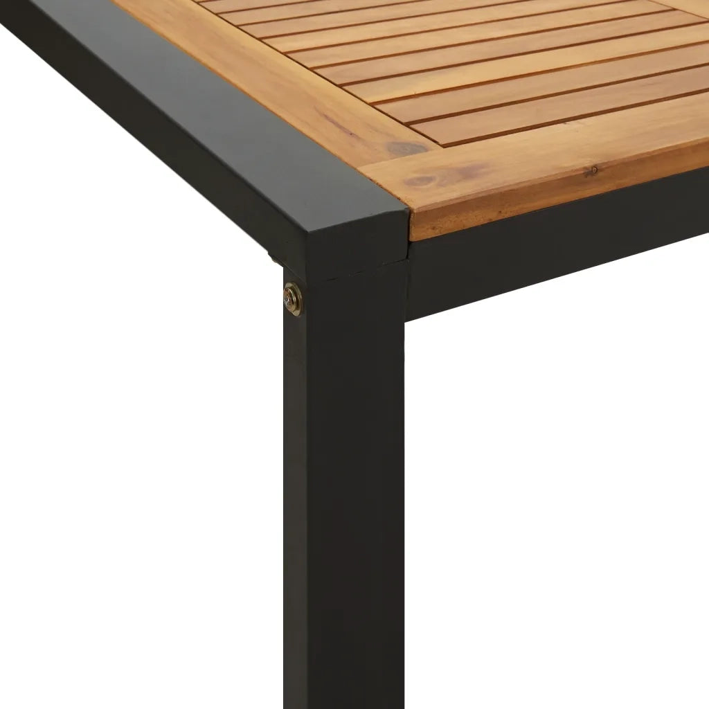 Set Pranzo da Giardino 9 pz Legno Massello di Acacia e Metallo 3155413