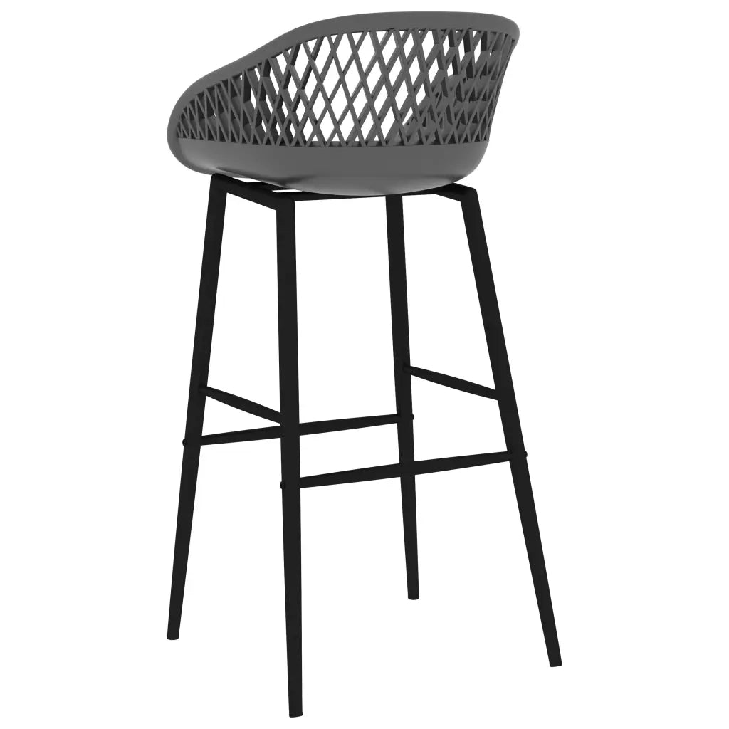 vidaXL Set da Bar 7 pz Nero e Grigio