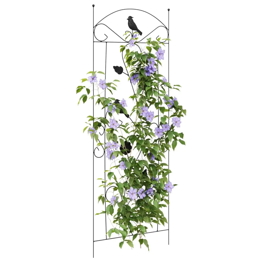 Recinzione per Giardino 3 pcs Nero 110 x 40 cm Acciaio 42021362