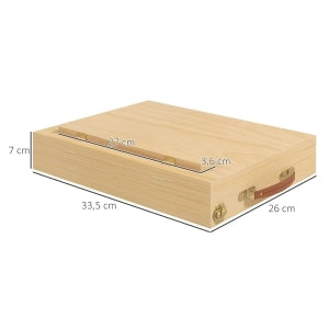 Staffelei da tavolo pieghevole in legno di faggio con cassetto e angolo regolabile, colore naturale