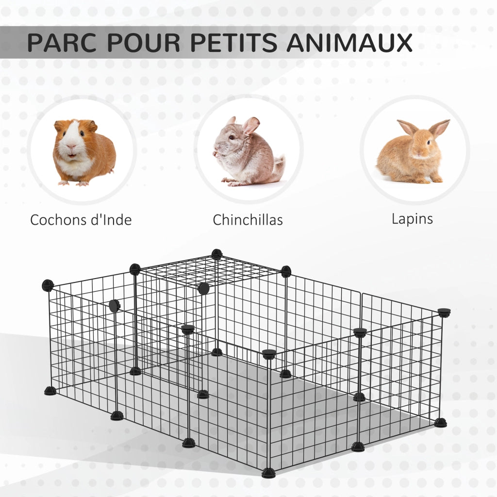 Recinto per piccoli animali ¨C zephmum ¨C Nero, Modulabile