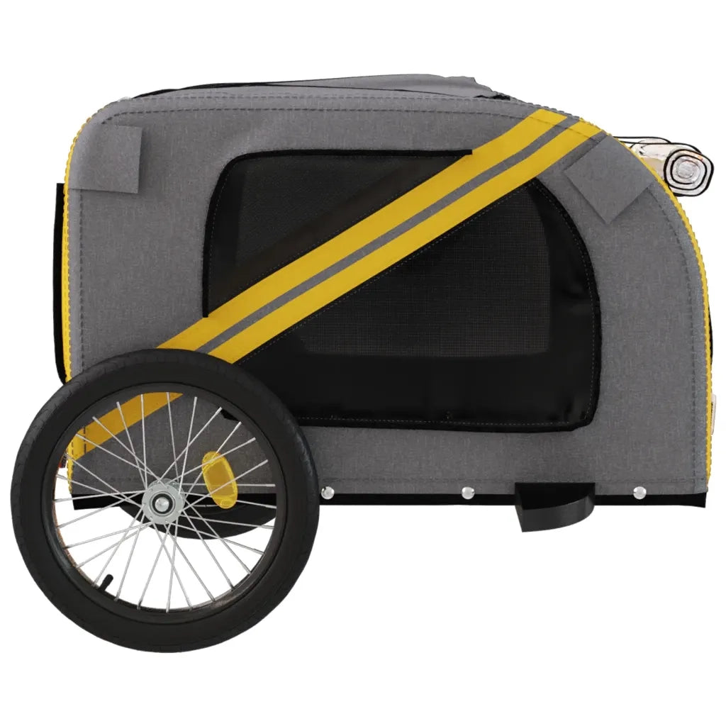 Rimorchio da Bici per Animali Giallo e Grigio Oxford e Ferro CFW7534236