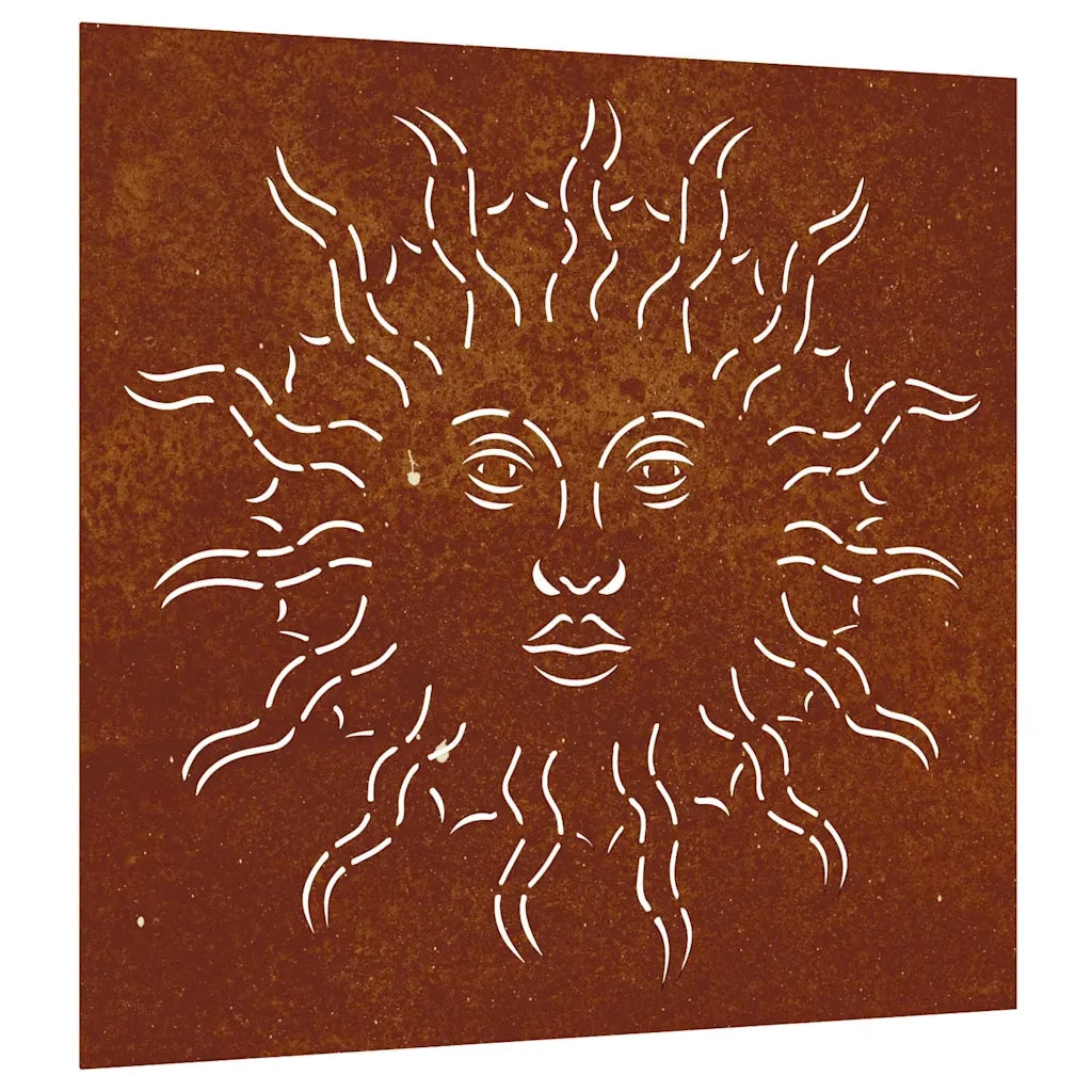 Decorazione Muro da Giardino 55x55 cm Sole in Acciaio Cortencod mxl 130667