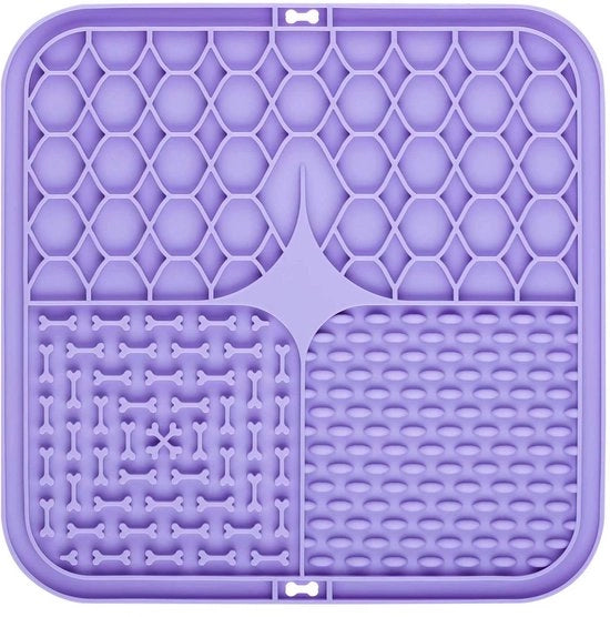 Mat per cani con spazzola di silicone, Mat per gatti con aspirapolvere per bagni, allenamento e cura, blu, 20*20cm