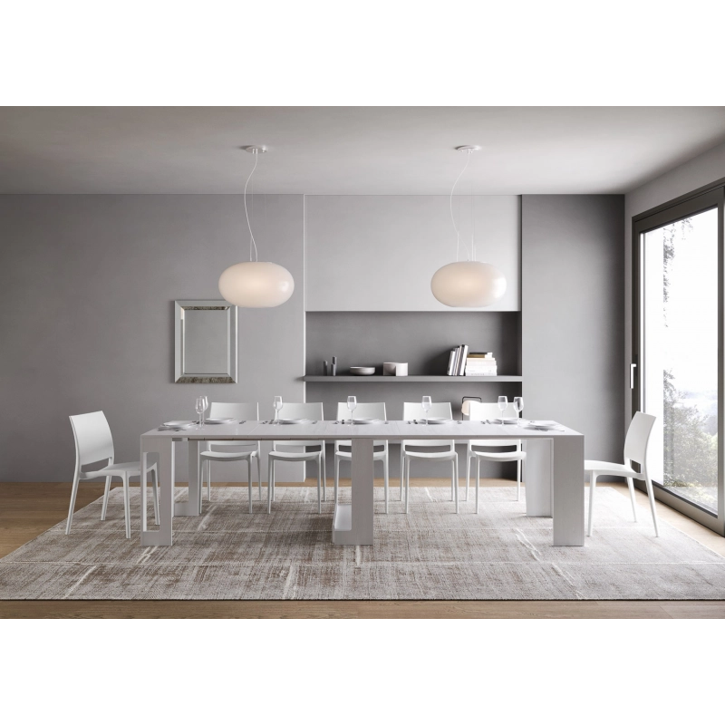 Consolle allungabile 90x42/302 Evolve - Bianco Frassino