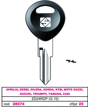 Silca CHIAVE PER AUTO ASC ZD24RDP (G.VAK 0) APRILIA 5.00 pz