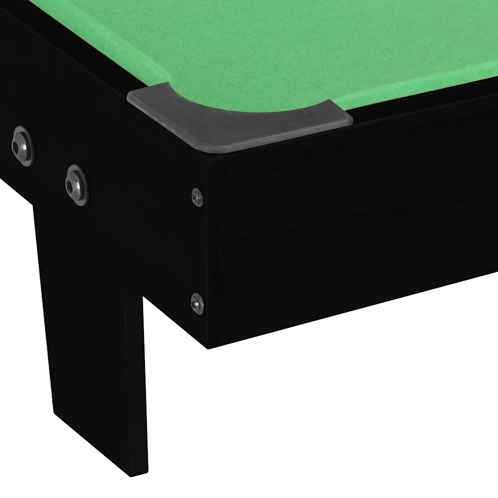 Mini Tavolo da Biliardo 3 Piedi 92x52x19 cm Nero e Verde 92500