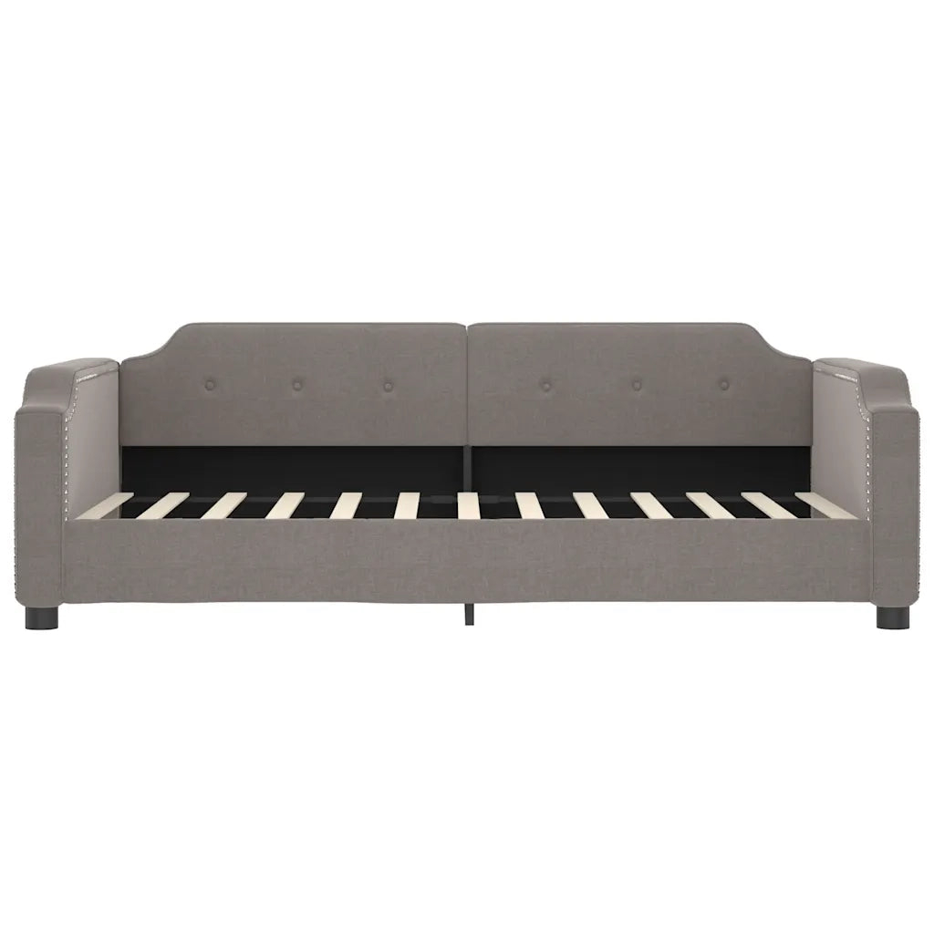 Divano Letto Estraibile con Cassetti Tortora 90x200 cm Tessuto