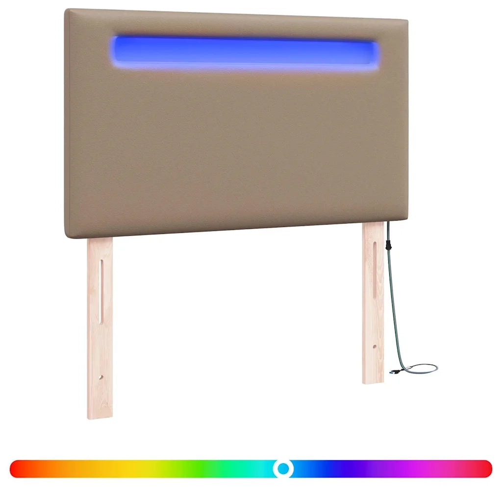 vidaXL Testiera Montaggio a parete con testiera Cappuccino 90 cm PVC
