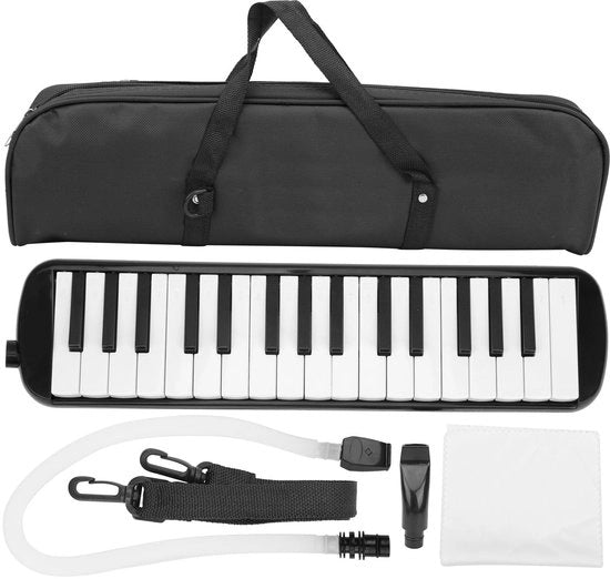 Melodica a 32 Tasti - Adatto per Principianti - Strumento Musicale - Progettazione Compatta - Bocchino a Cornetta - Eccellente Qualità Artigianale - Strumento a Tastiera