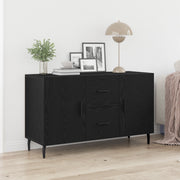 Mobile contenitore Nero Rovere 100x36x60 cm in legno ingegnerizzato