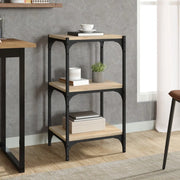 Libreria-Scaffale per Libri-Mobile di Stoccaggio Rovere Sonoma 40x33x70,5cm Legno Multistrato e Acciaio