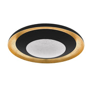 Plafoniera Moderna Canicosa 2 Policarbonato Nero Luce Led Integrato 24,5W