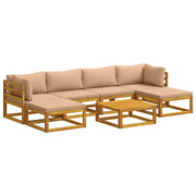 Set di divani 7 pz Naturale Legno di Acacia Massello 3417297