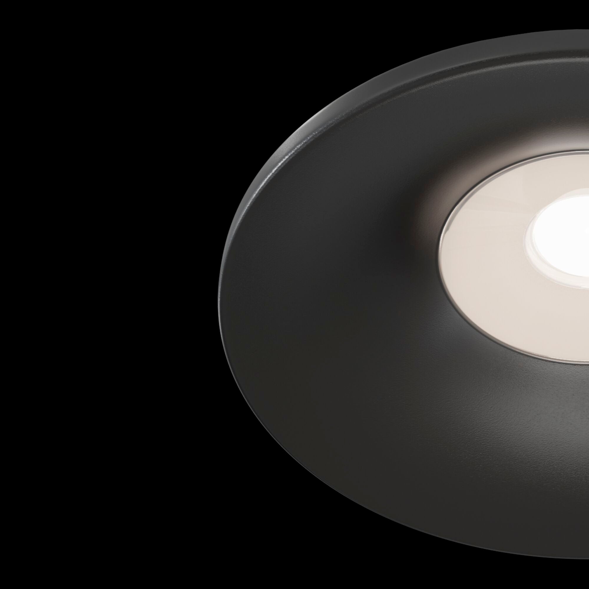 Faretto da incasso Downlight in Alluminio Barret Nero