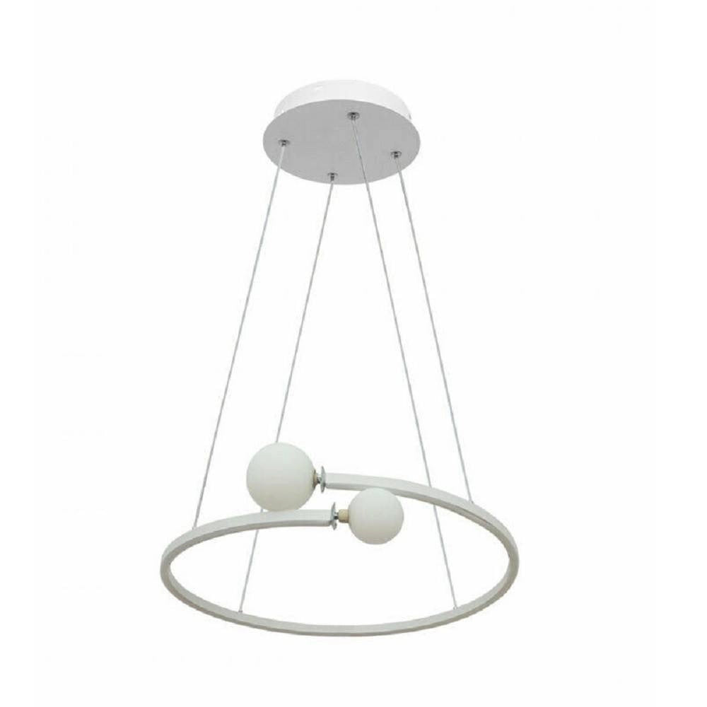 Trade Shop - Lampadario Led 34 W A Sospensione Design Moderno In Alluminio Pvc Luce 6500k A58 -