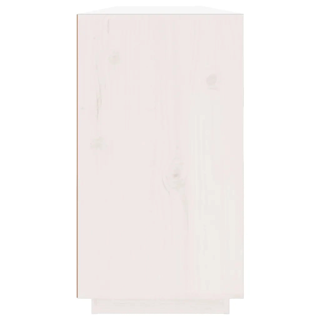 Credenza-Buffet-Armadio da cucina Bianca 100x40x75 cm in Legno Massello di Pino