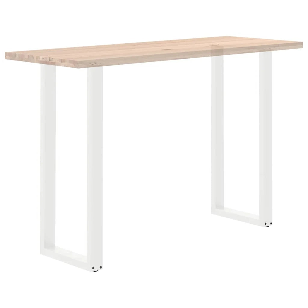 Set di 2 gambe per tavolo da bar a forma di U 40 x 110-111 cm estetica moderna con piedini regolabili acciaio bianco 02_0057481