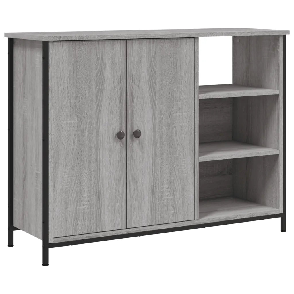 Credenza Grigio Sonoma 100x33x75 cm in Legno Multistrato 835552
