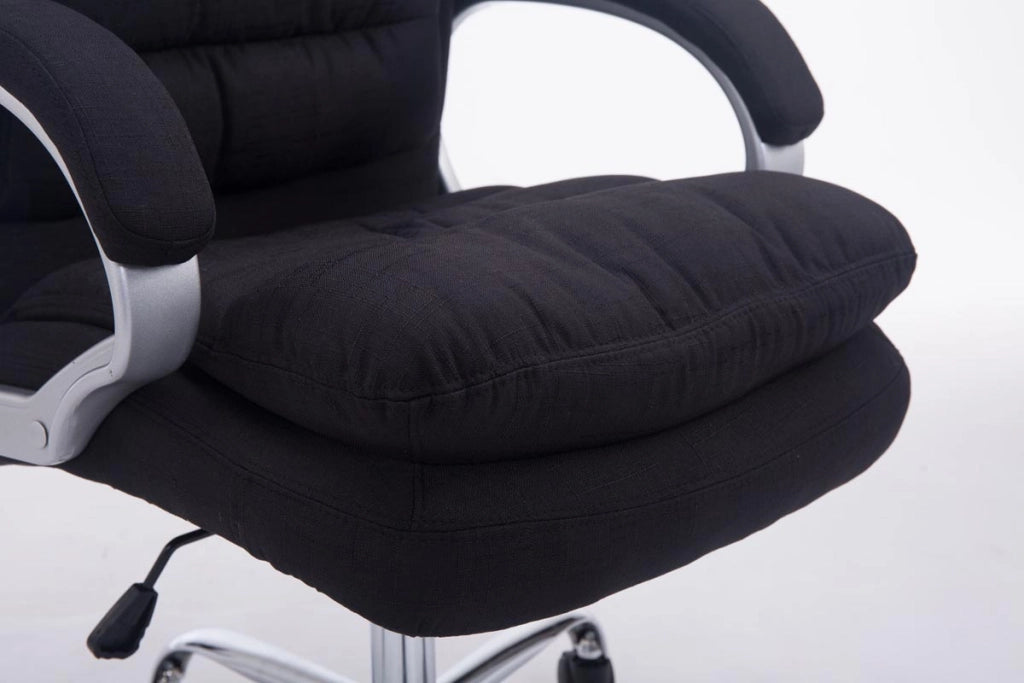 Sedia da ufficio XXL Vancouver tessuto nero