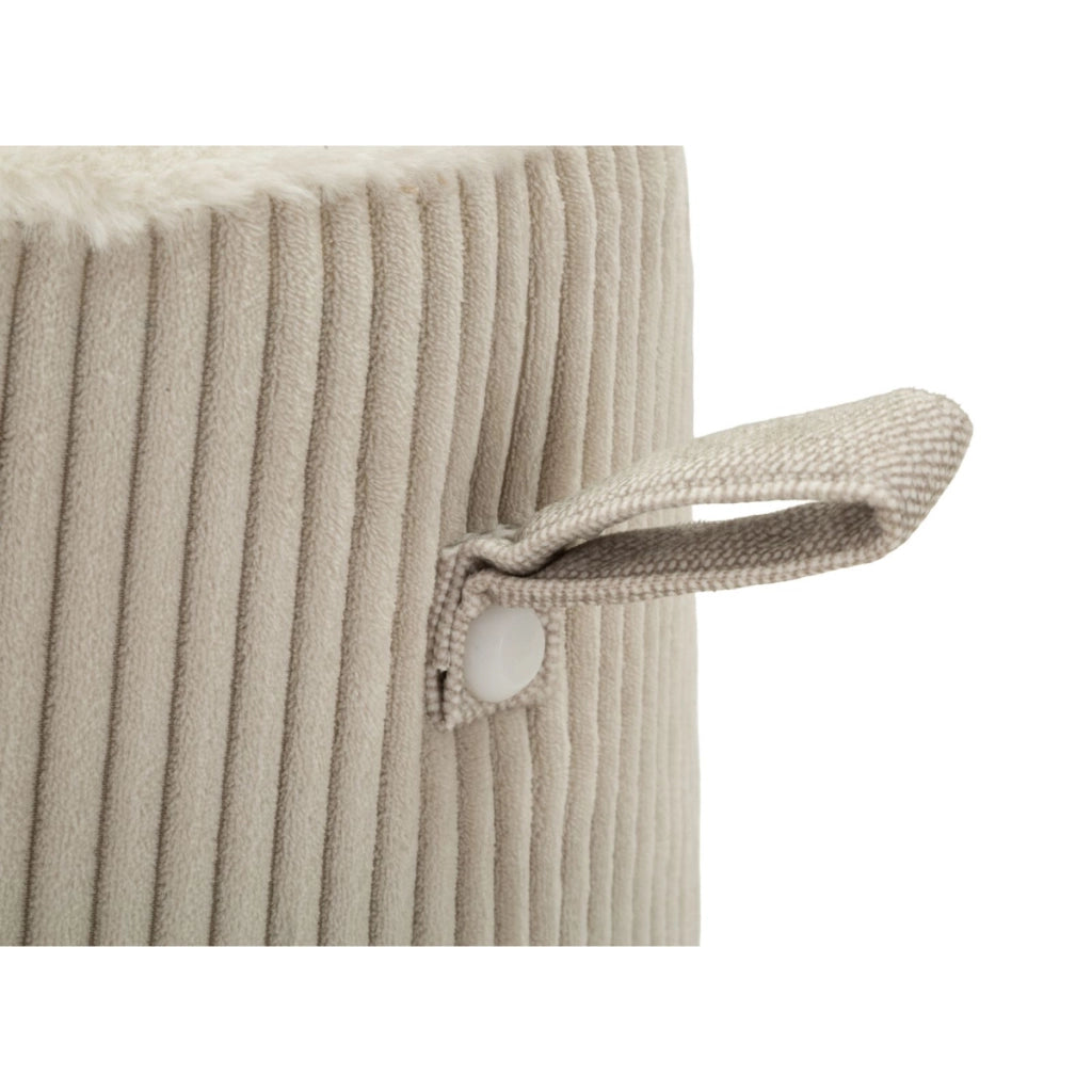 Pouf Dublino conico in poliestere bianco