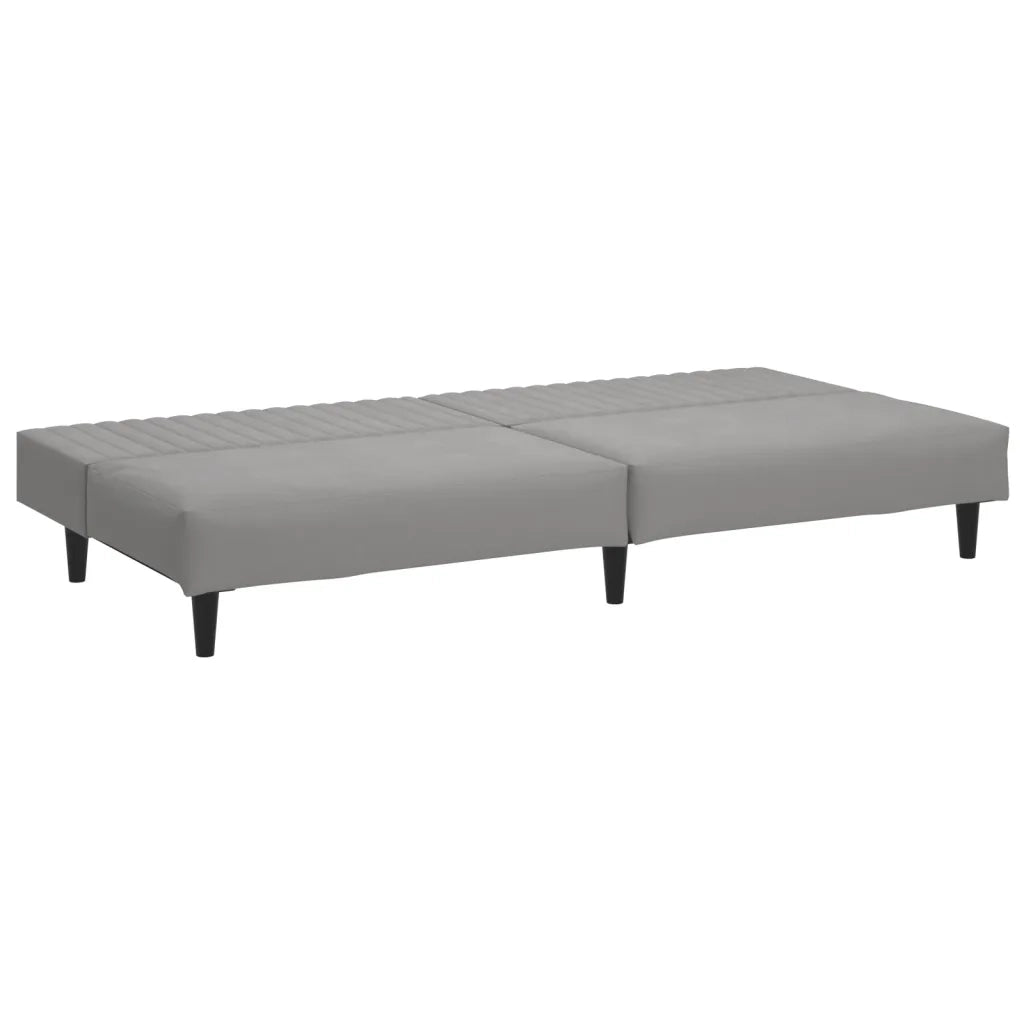 Divano letto | Sof¨¤ letto | Letto singolo a 2 Posti Grigio Chiaro in Velluto