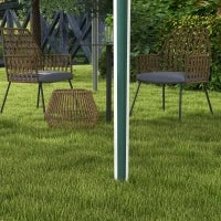 Gazebo da Giardino ad Altezza Regolabile con Fori di Drenaggio e Borsa da Trasporto, in Metallo, Verde