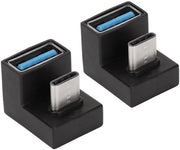 Adattatore USB C a forma di U - 180 Gradi - Adattatore orizzontale spazievole - Supporta OTG - 5 Gbps - Adatto per Tablet e dispositivi mobili