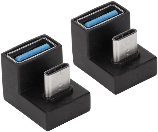 Adattatore USB C a forma di U - 180 Gradi - Adattatore orizzontale spazievole - Supporta OTG - 5 Gbps - Adatto per Tablet e dispositivi mobili