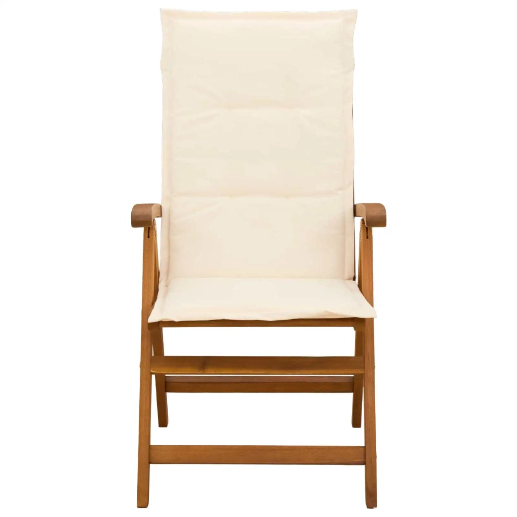 Sedie da giardino reclinabili 8 pz Naturale 3434476