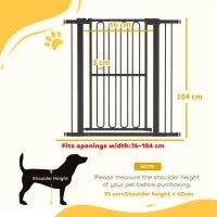 Cancelletto per Cani, 76-104 cm, Nero